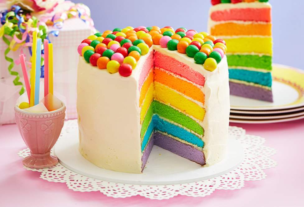 Dúhový koláč - 5 receptov na výrobu viacfarebného tortu pre deti