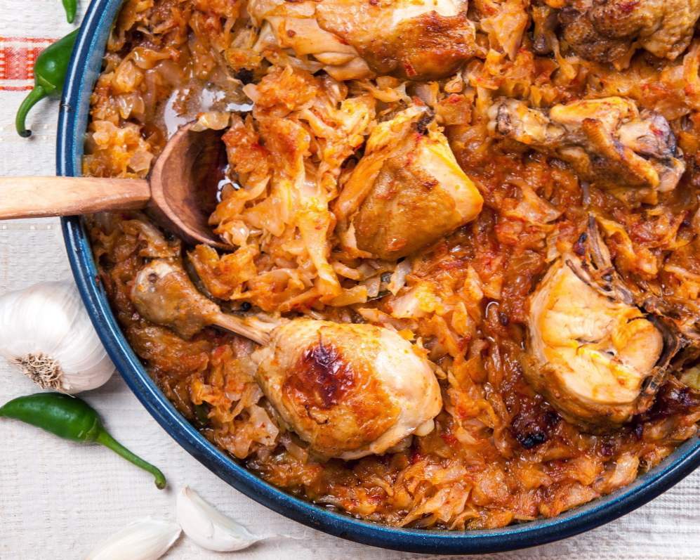 Chicken Braised Cabbage - 6 receptov